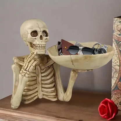 Halloween skeleton serving tray and candy dish