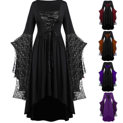 Women's lace strap square neck dress