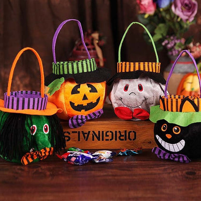 Halloween pumpkin candy bag for kids trick-or-treat
